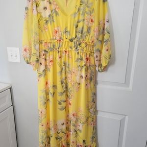 Yellow maxi dress